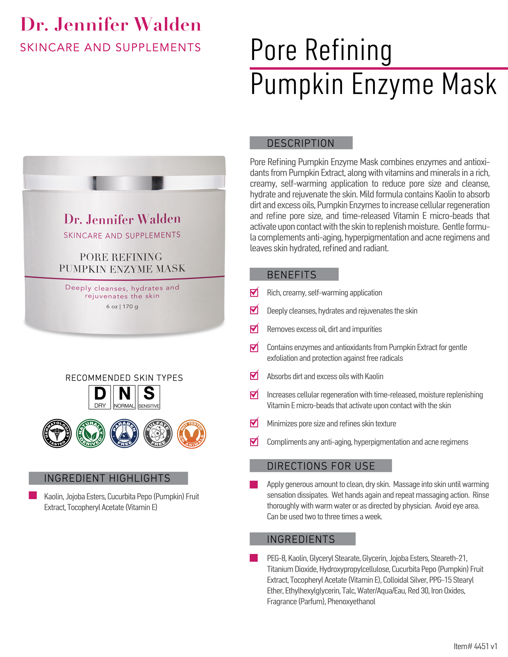 PORE REFINING PUMPKIN ENZYME MASK-3